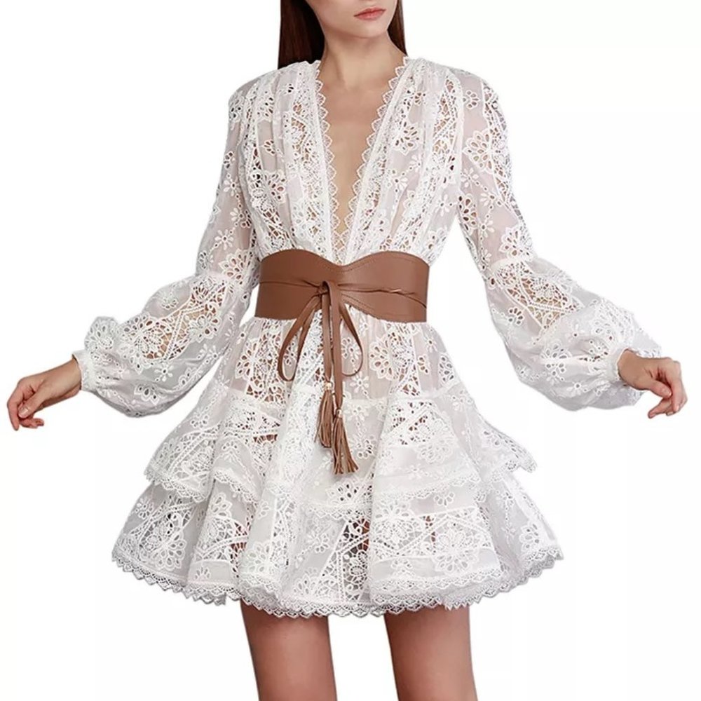 NEW Bronx and Banco Adele Ruffled Mini Dress